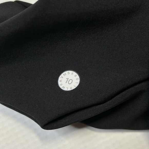 Lululemon On The Fly Crop Pants Womens 10 Black Woven 23" Ism Drawstring Pockets - Picture 9 of 14